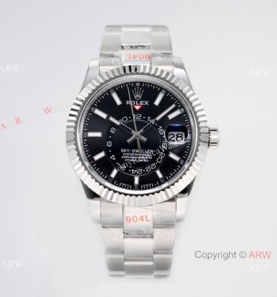 Super Clone Rolex Sky-Dweller AI Factory 9001 Blue Dial 904L Stainless Steel / 1:1 Copy Watch